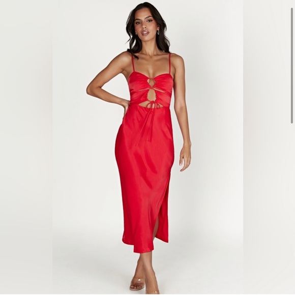 Meshki Cassie Ruched Cut Out Maxi Dress - Picture 1 of 6